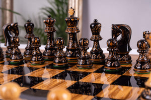 Schachspiel Œuvre <br>aus Olivenholz