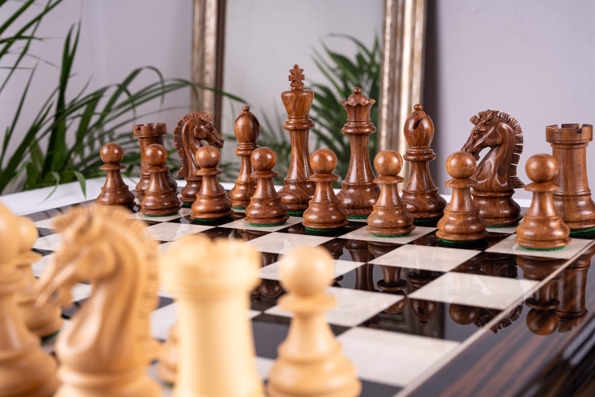 Schachspiel Couronne <br>aus Ebenholz