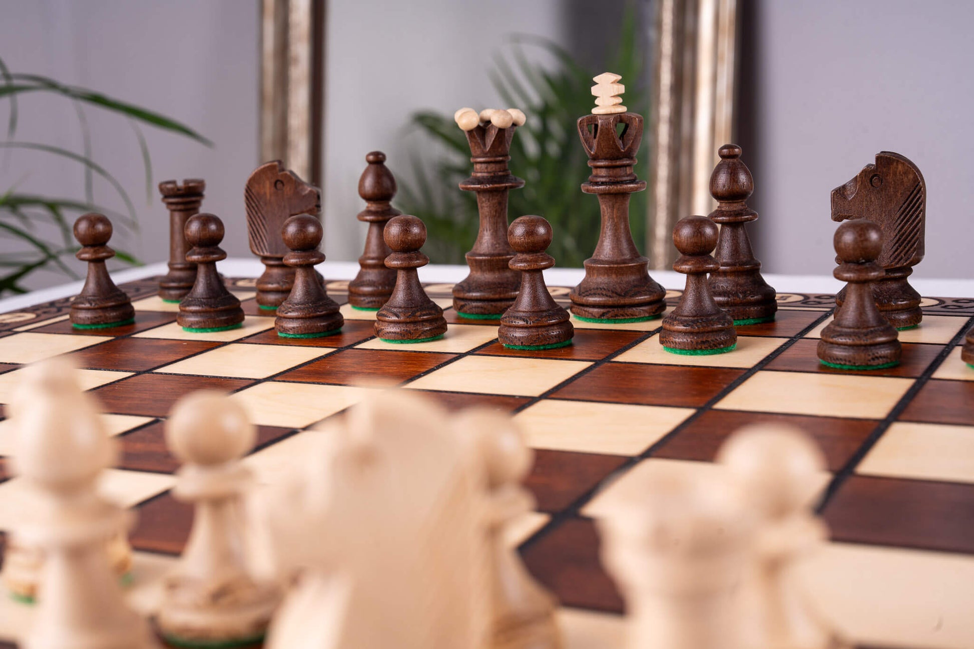 Schachspiel aus Bergahorn-Holz <br>Handarbeit