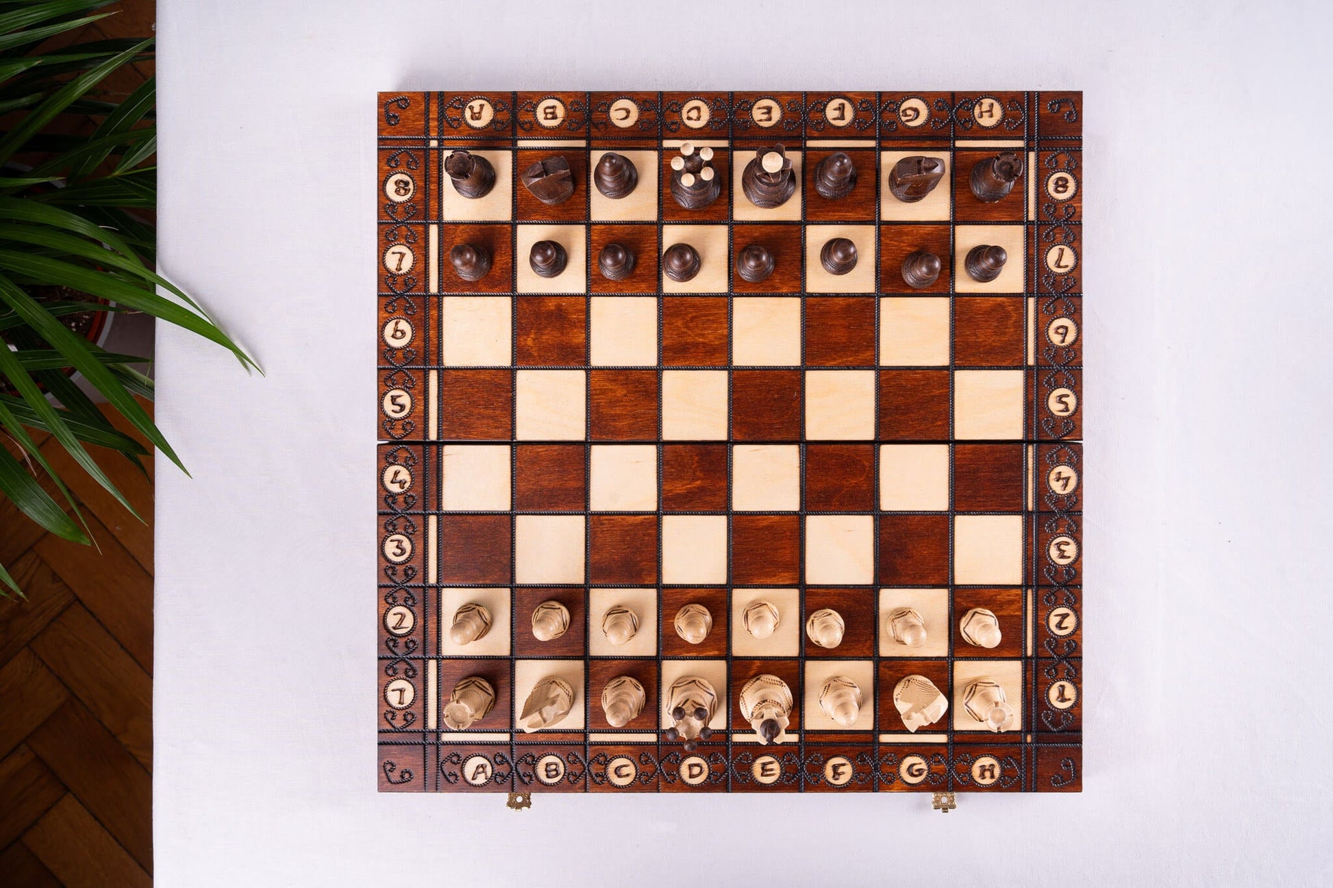 Schachspiel aus Bergahorn-Holz <br>Handarbeit