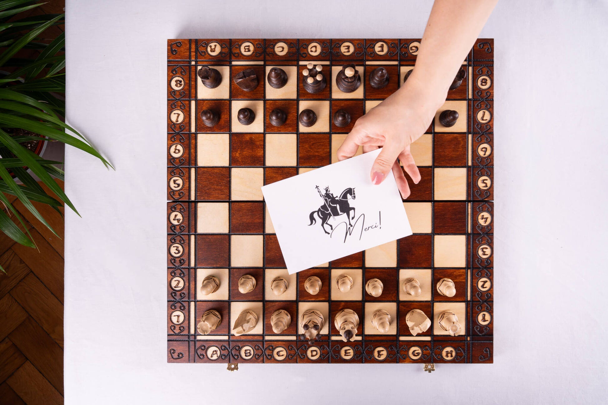 Schachspiel aus Bergahorn-Holz <br>Handarbeit