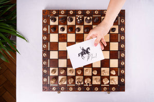 Schachspiel aus Bergahorn-Holz <br>Handarbeit