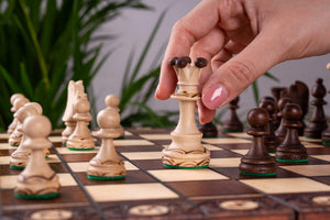 Schachspiel aus Bergahorn-Holz <br>Handarbeit