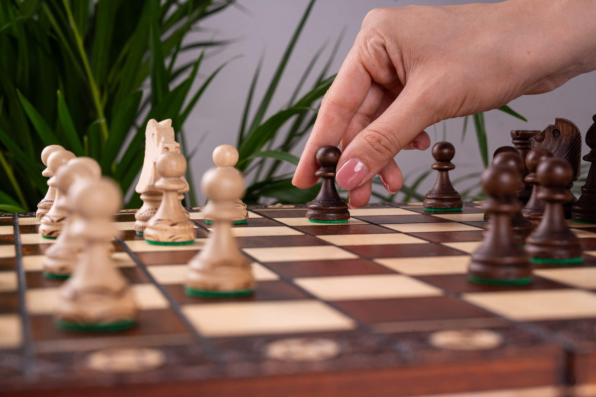 Schachspiel aus Bergahorn-Holz <br>Handarbeit