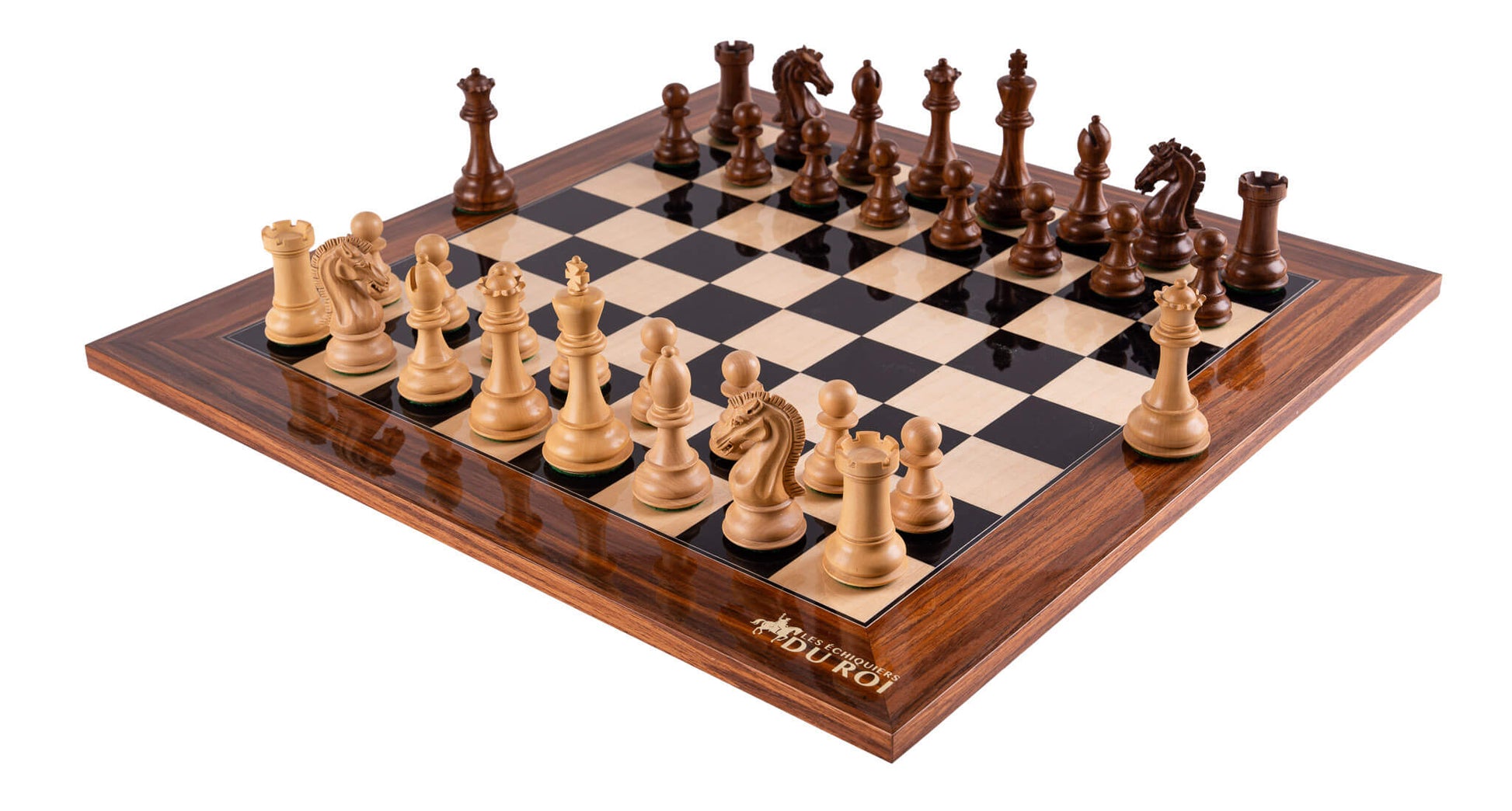 Imperiales Schachspiel <br>aus Palisander und Ahorn