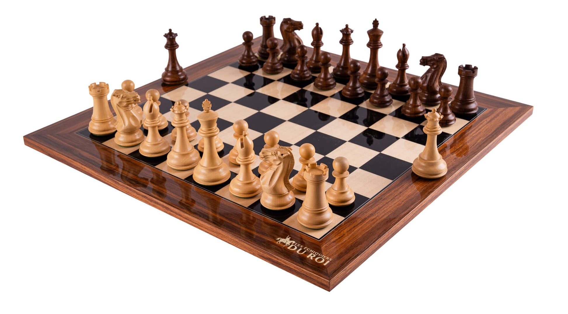 Schachspiel Lignée <br>aus Palisander und Ahorn