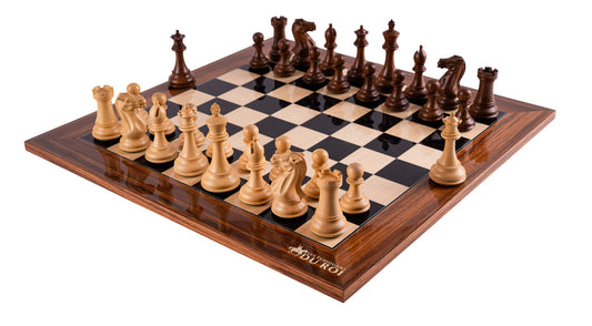 Schachspiel Lignée <br>aus Palisander und Ahorn