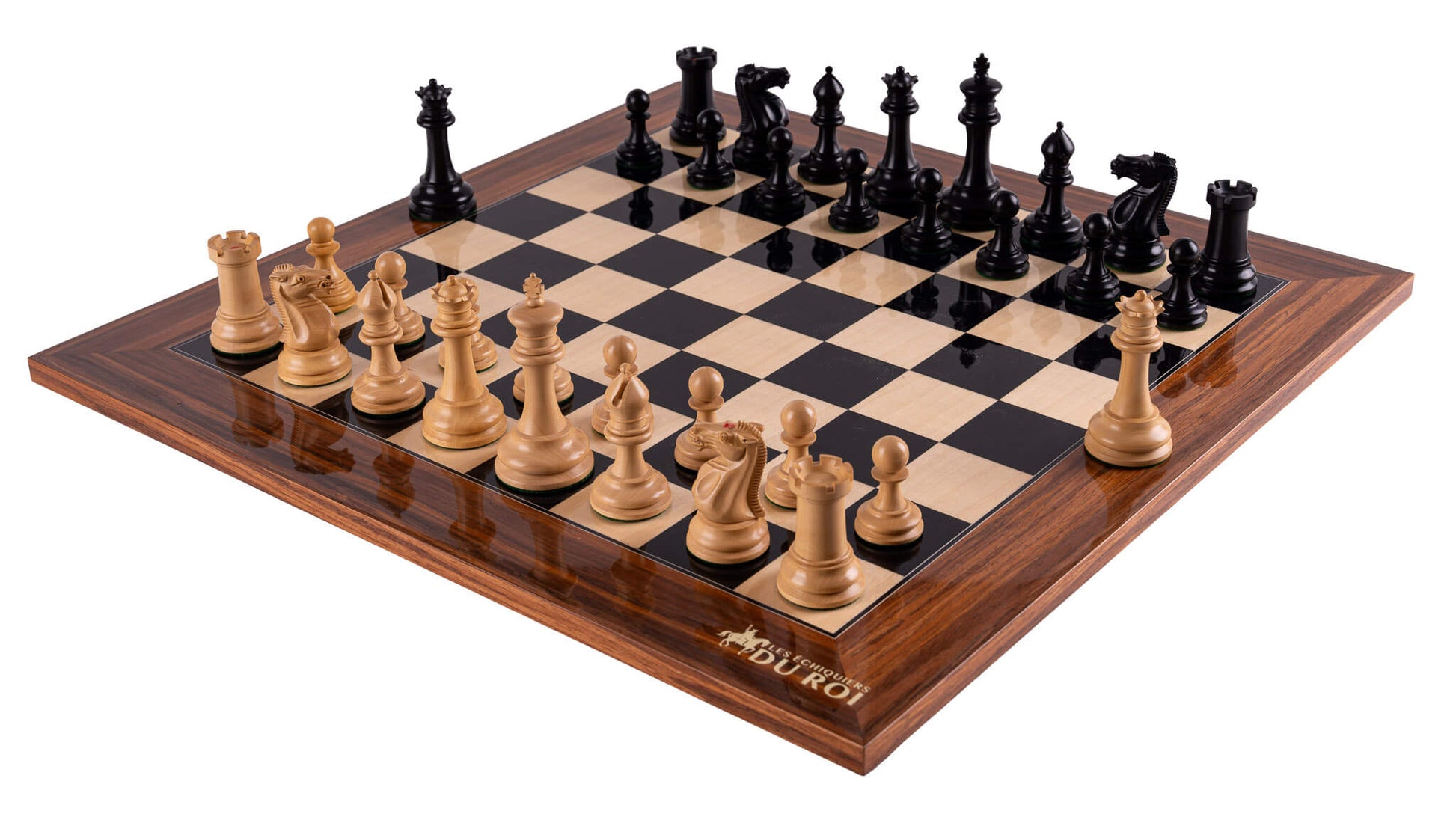 Schachspiel Parure <br>aus Palisander und Ahorn