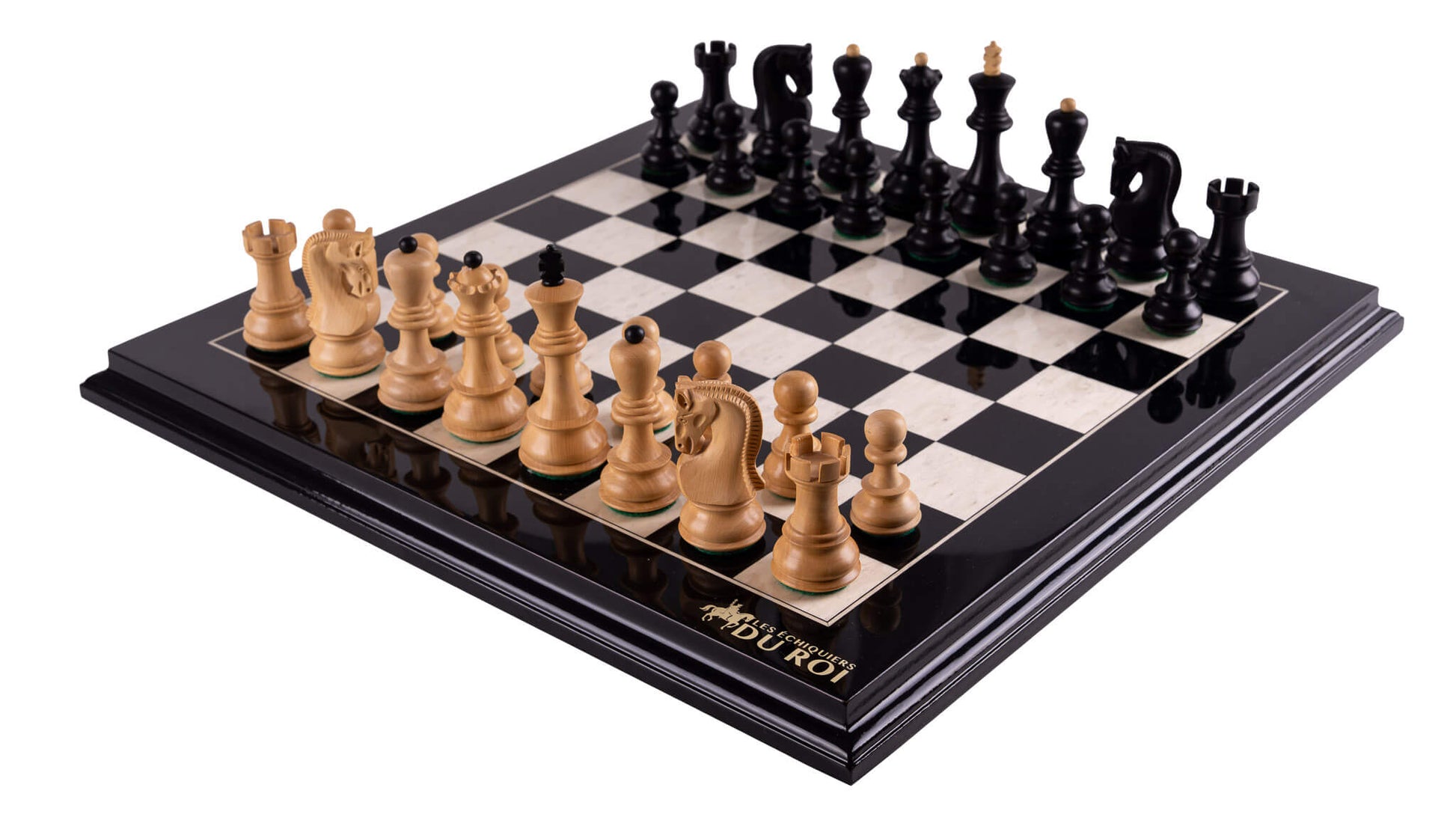 Schachspiel Virtuose <br>aus Ebenholz und Buchsbaum