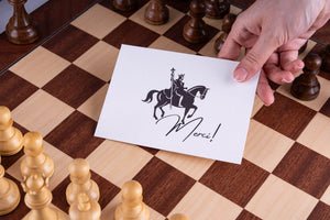 Schachspiel Erbe <br>aus Mahagoniholz