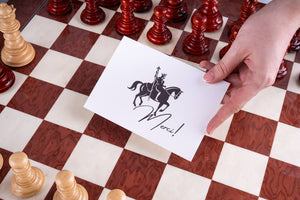 'Renaissance' Schachset Gefertigt <br>aus Esche und Rosenholz