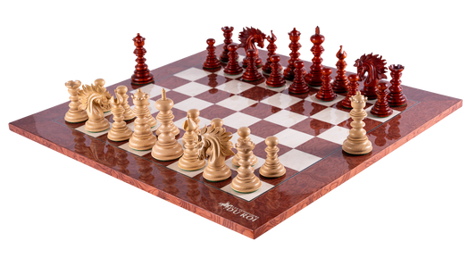 'Renaissance' Schachset Gefertigt <br>aus Esche und Rosenholz