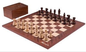 Schachspiel Faisceaux aus Akazienholz <br>und Mahagoni