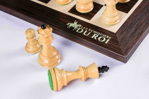 Schachspiel Grace <br>aus Einlegearbeiten (Ebenholz)