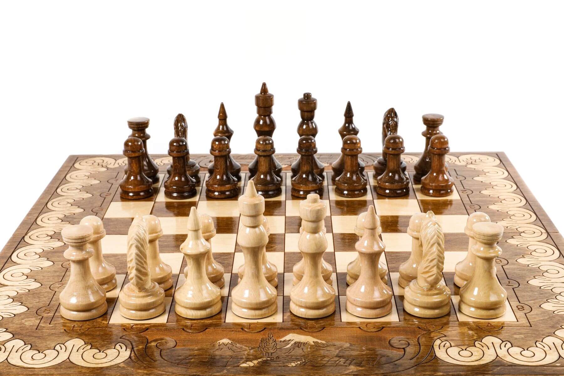 Exklusives Schachspiel aus Holz Des Königs Schachbretter
