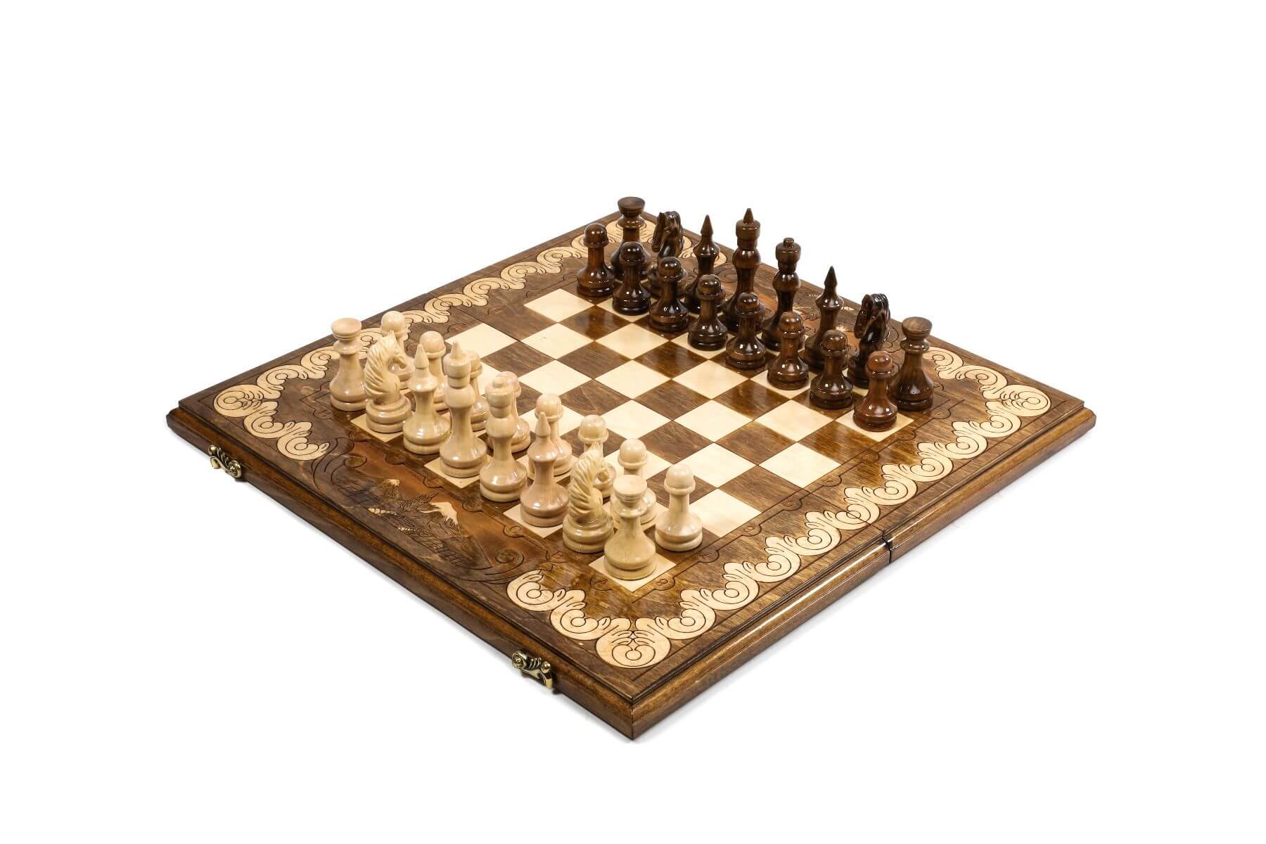 Exklusives Schachspiel aus Holz Des Königs Schachbretter