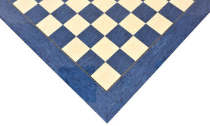 blaues Schachbrett aus Eschenholz schach