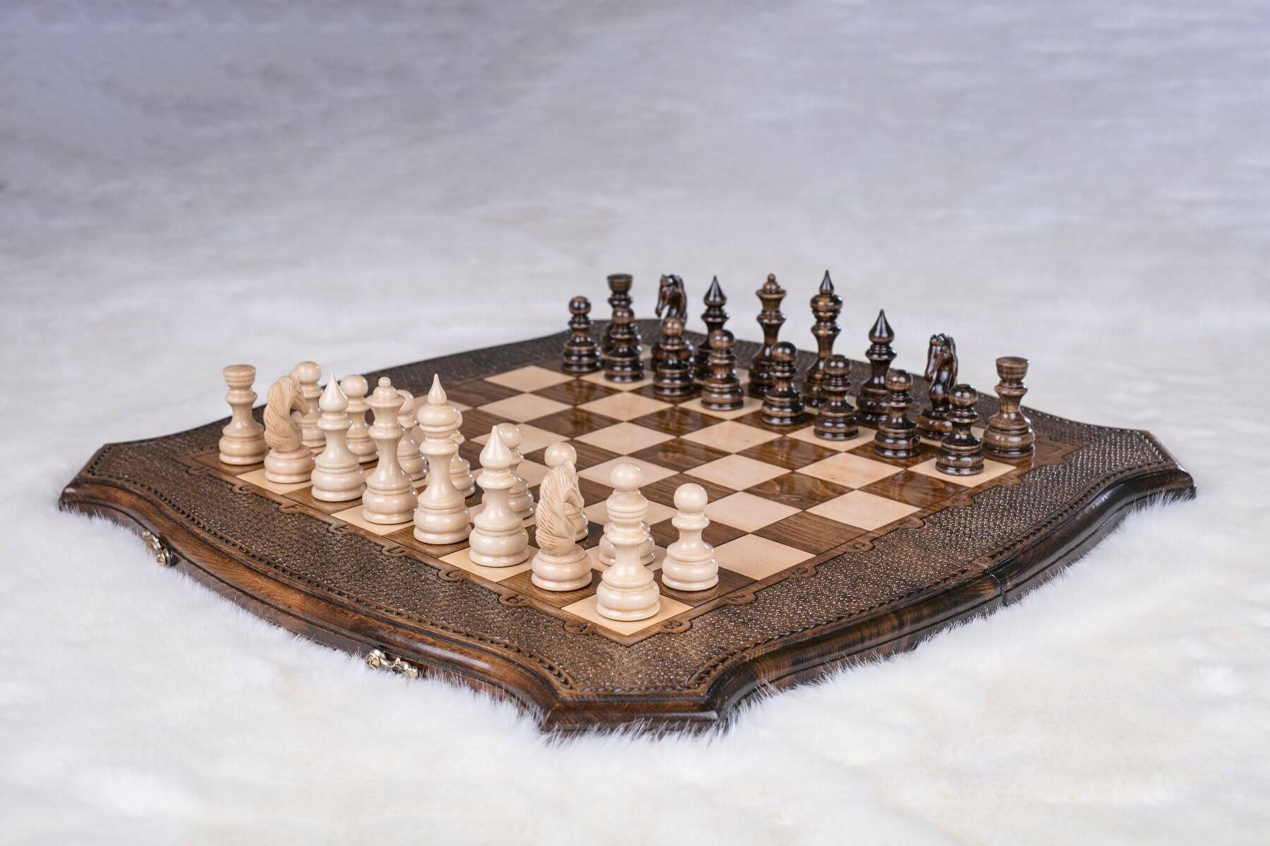 Schachspiel klappbar holz spieler