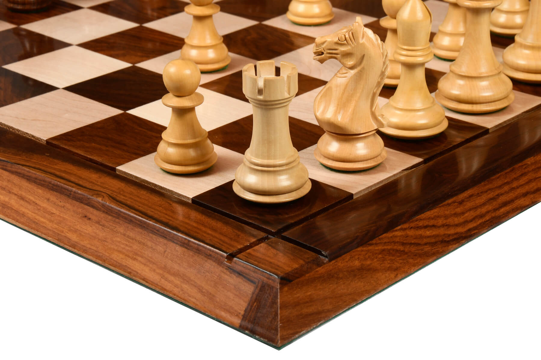 2 Stück Schach Schachspiel Spiegel Schachbrett mit Holzrahmen in
