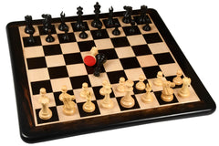 Schwarzes Schachbrett <br>aus Ebenholz