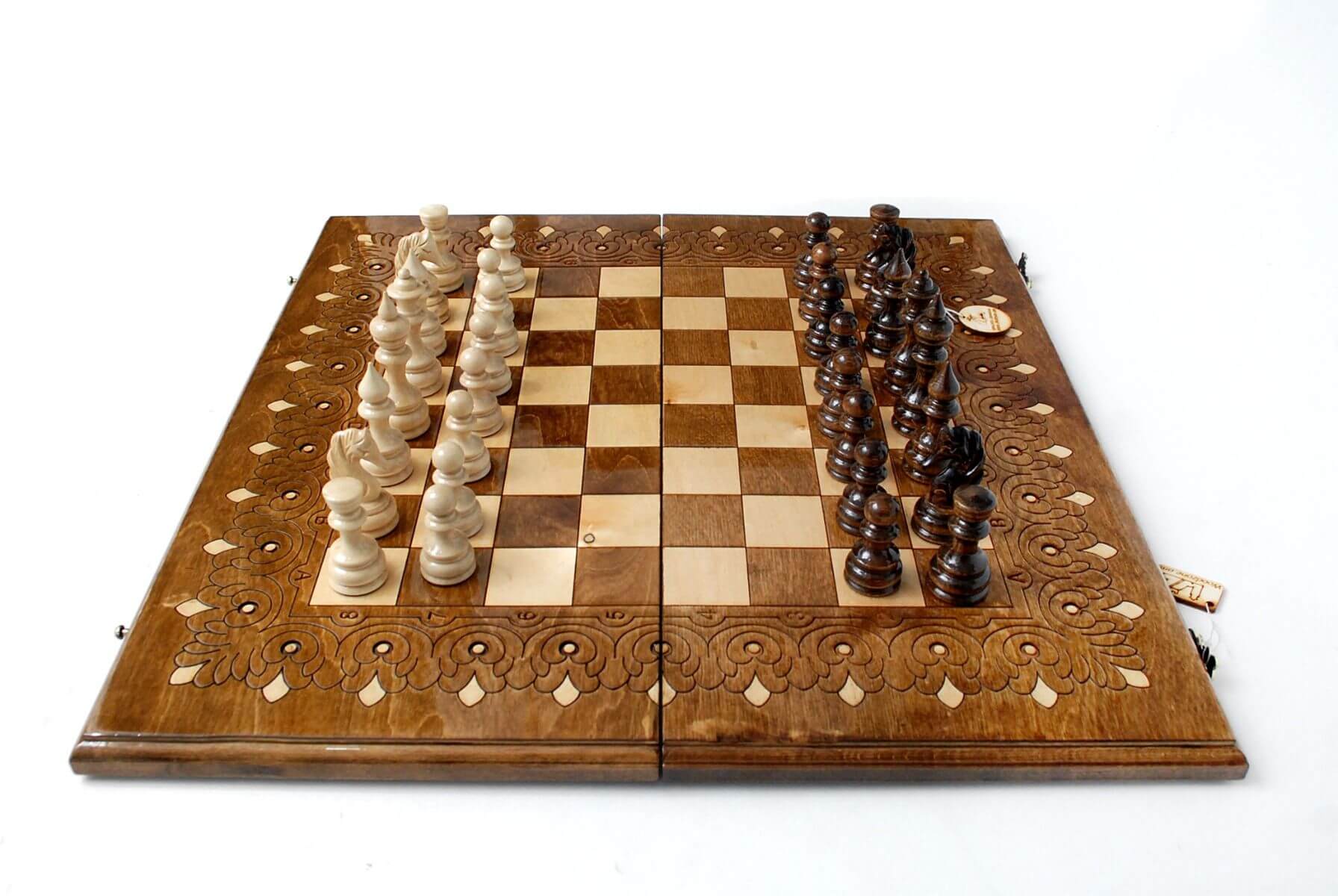 Dekoratives Schachspiel aus Holz Des Königs Schachbretter