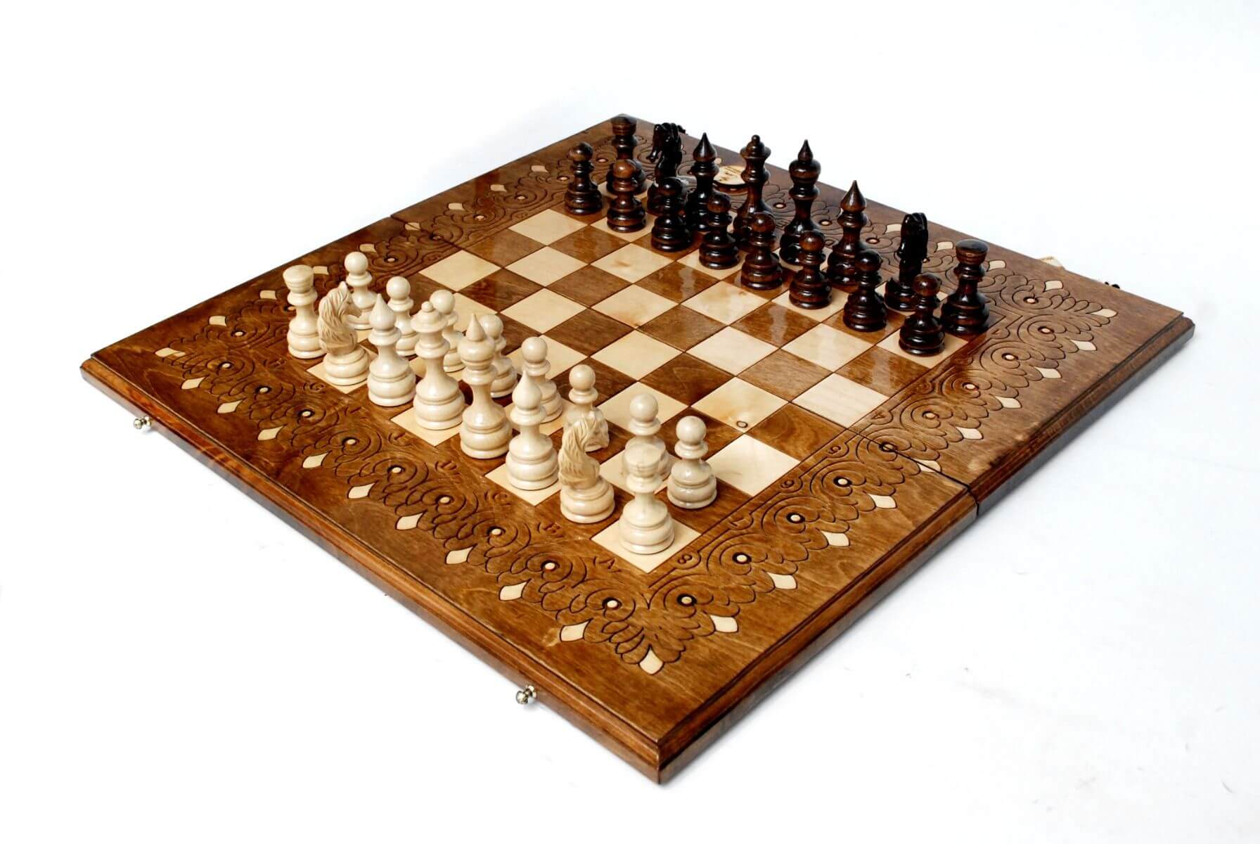 Dekoratives Schachspiel aus Holz Des Königs Schachbretter