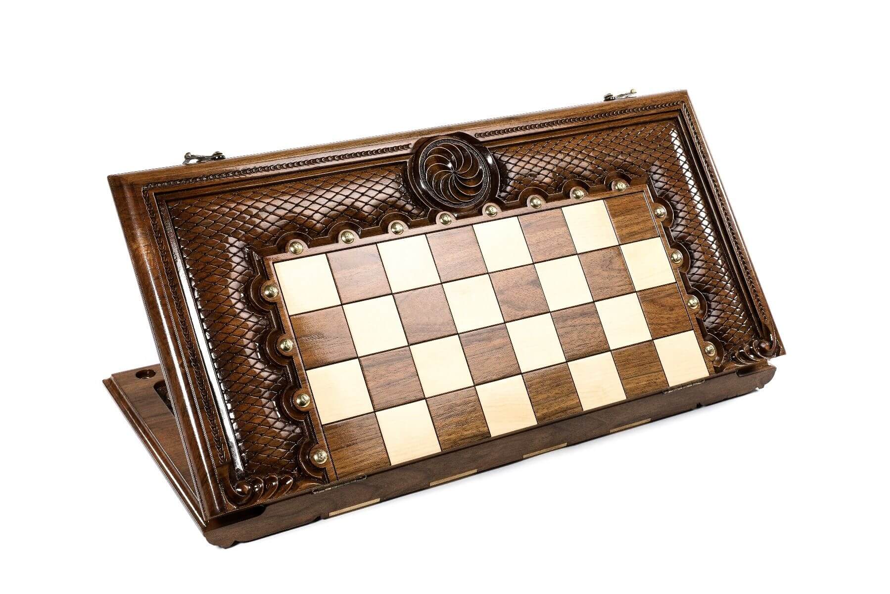 Grand Jeu d'Echecs en Bois Reine