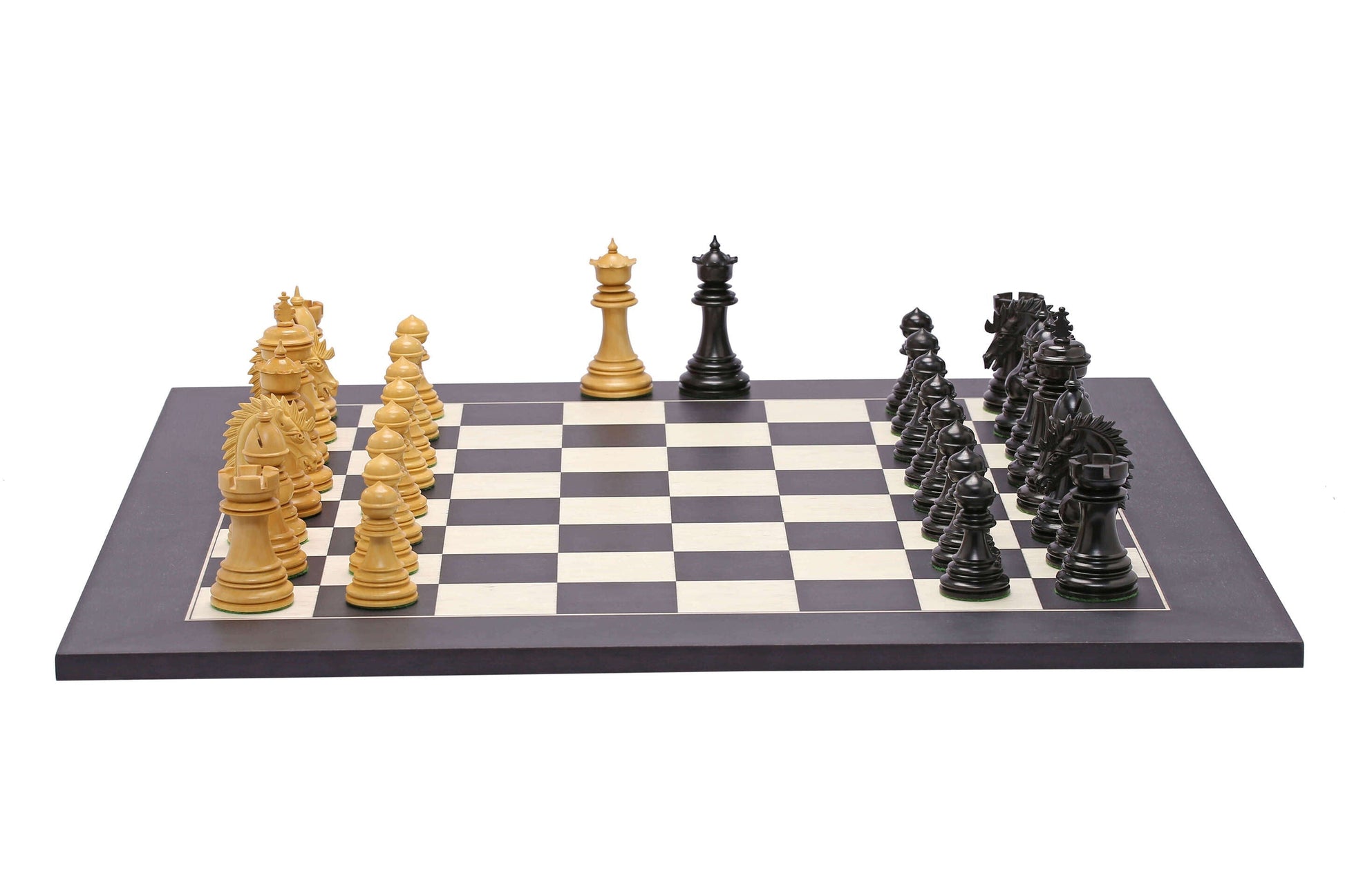 handgefertigt Alte Schachfiguren aus Holz alt Antike mit schachbox