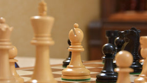 Jeu d'Echecs Ancien Bois Pions Noirs