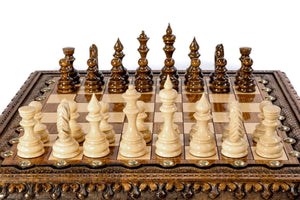 Jeu d'Échecs en Bois Précieux Roi