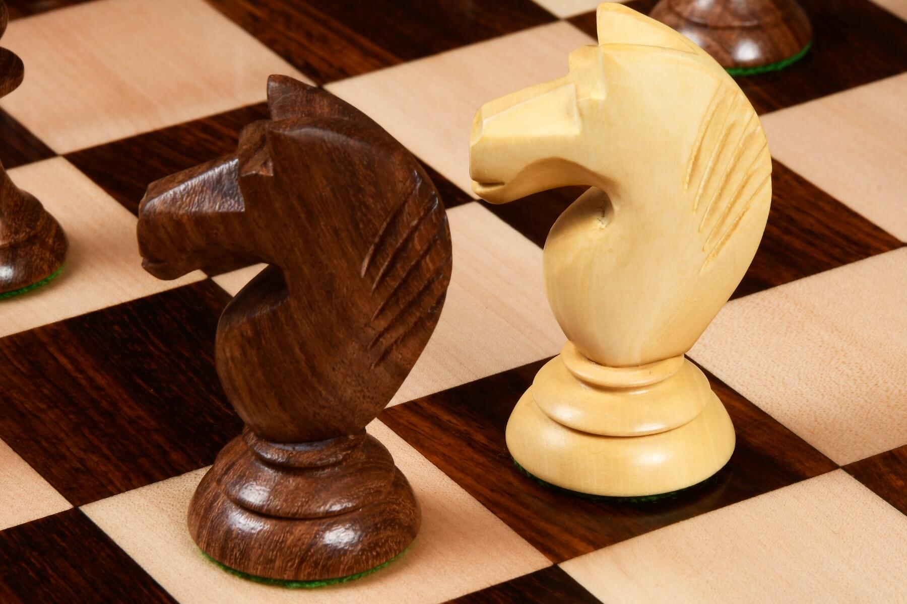 Jeu d'Échecs Gothique en Bois de Sesham