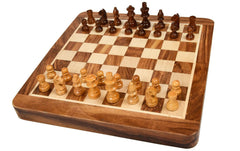 Faltbares Schachbrett <br>aus Holz