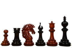 Luxus-Schachfiguren in <br>Rot und Schwarz