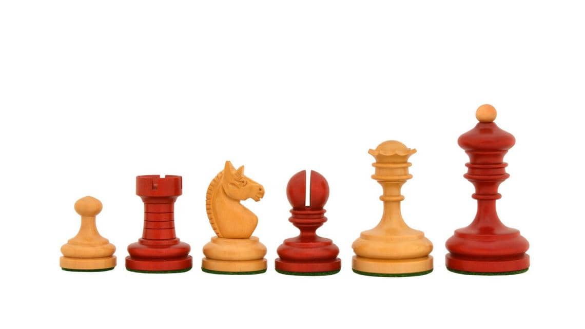 schachfiguren rot holz