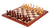 Schönes Schachbrett aus Holz<br> und sein Schachfiguren