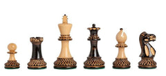 Original Schachfiguren <br>aus verbranntem Holz